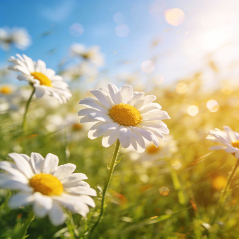 阳光下的雏菊图片