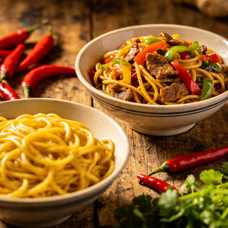 香辣牛肉炒面图片