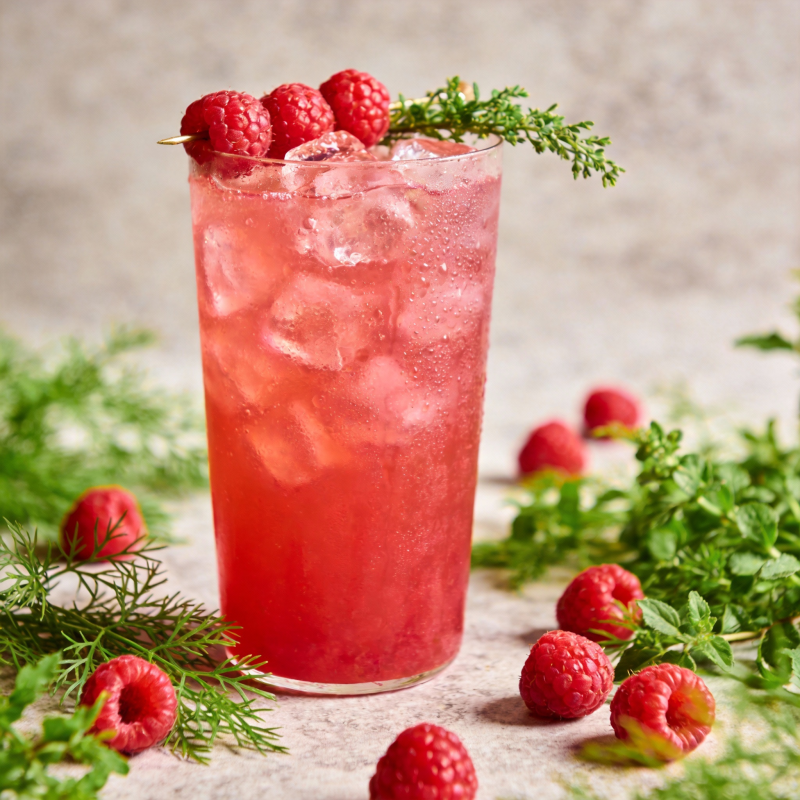 覆盆子冰饮图片