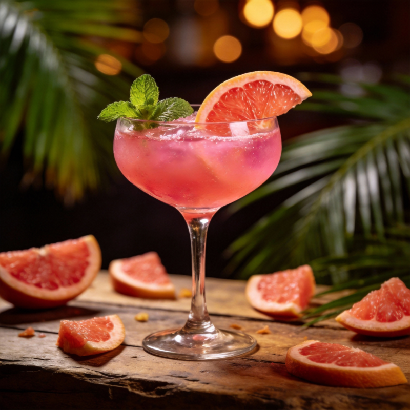 粉红葡萄柚鸡尾酒图片