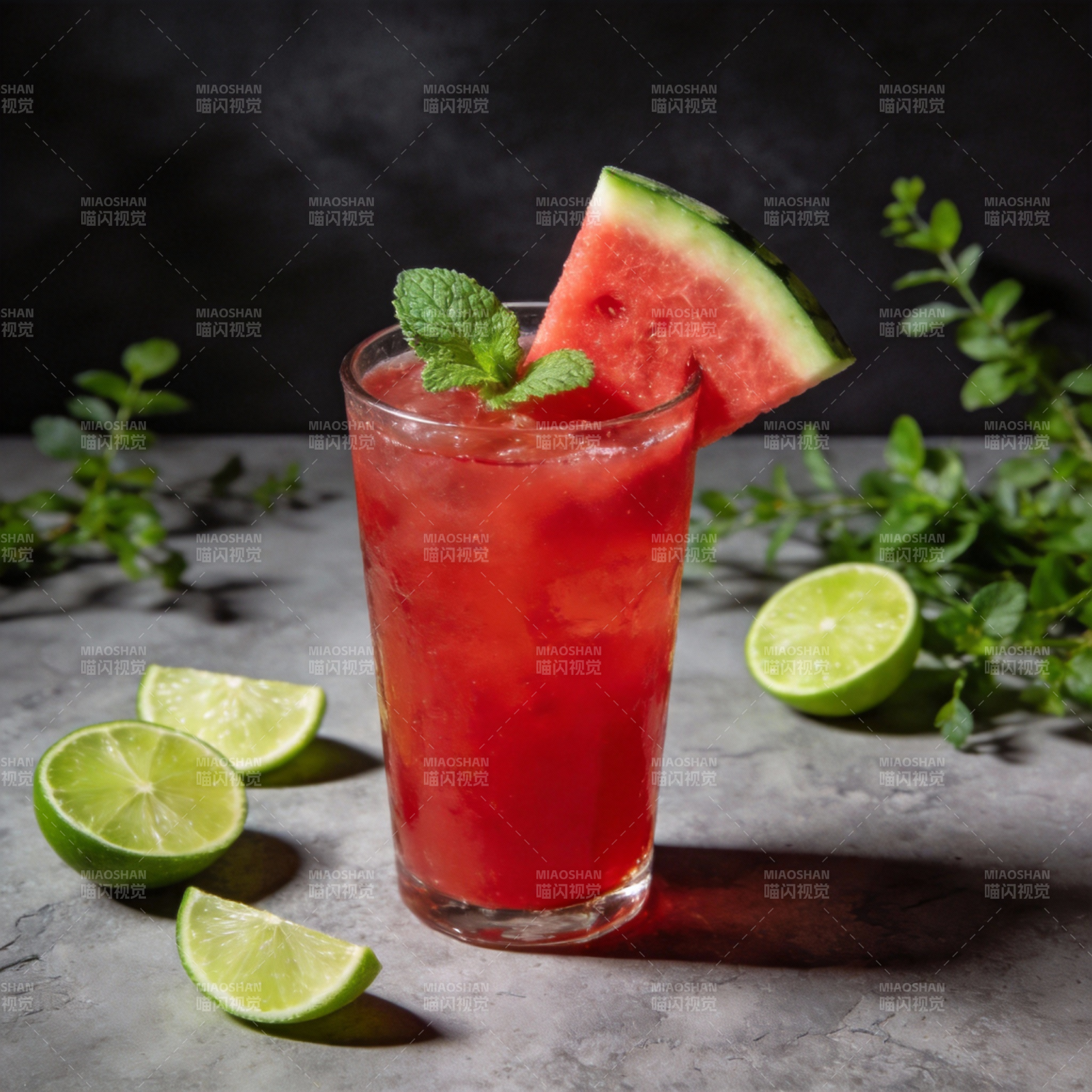 西瓜薄荷饮图片