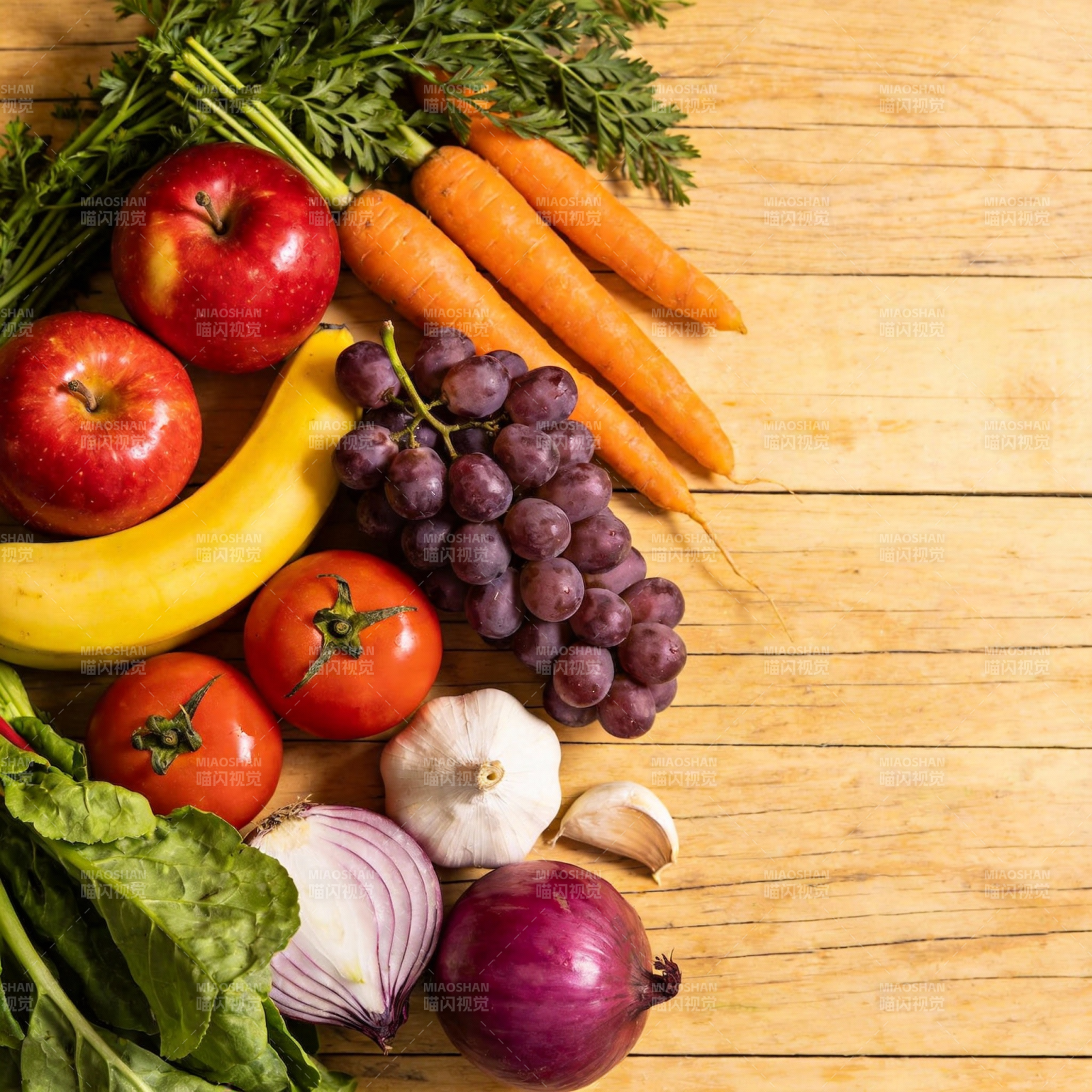 新鲜果蔬拼盘图片