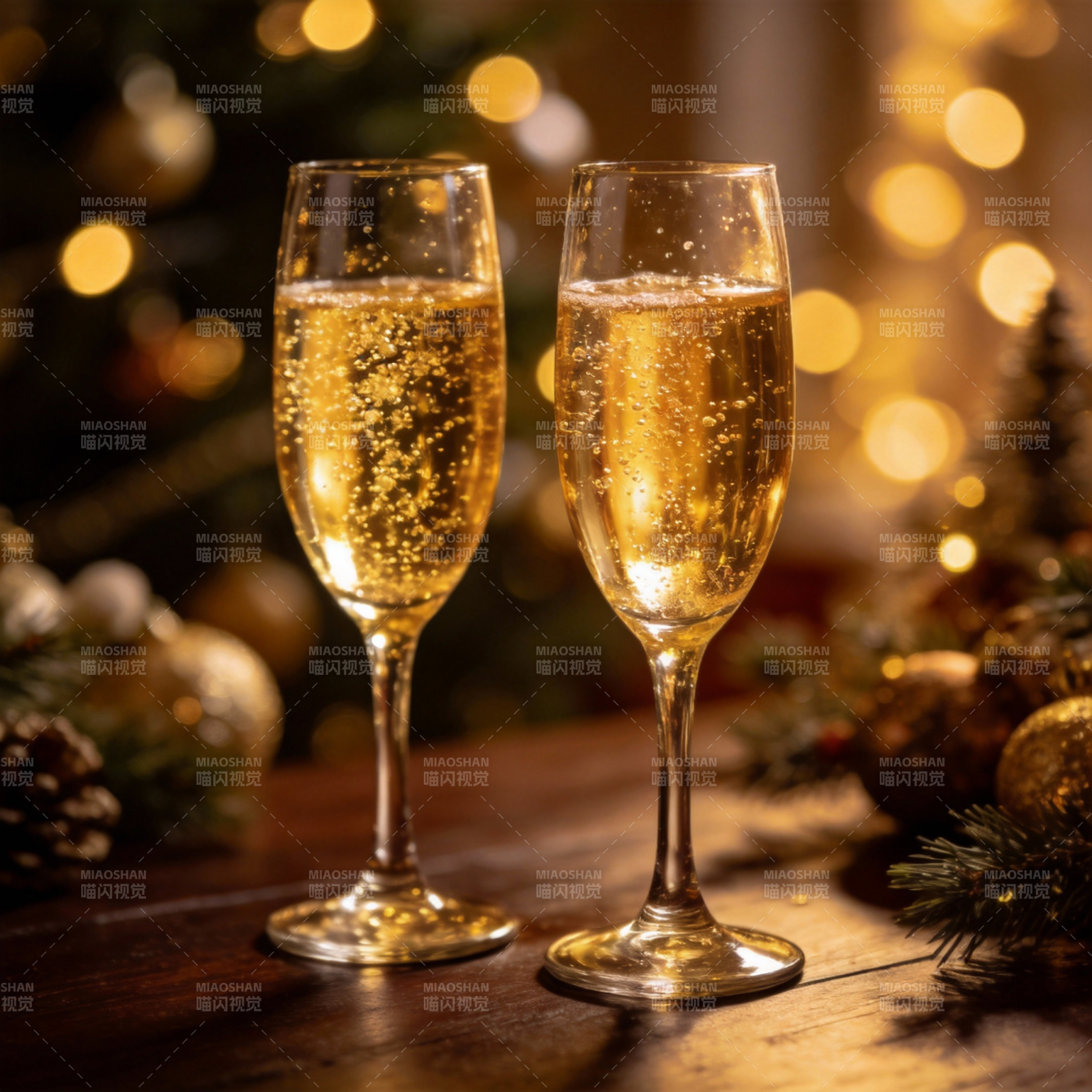 圣诞香槟共庆时图片