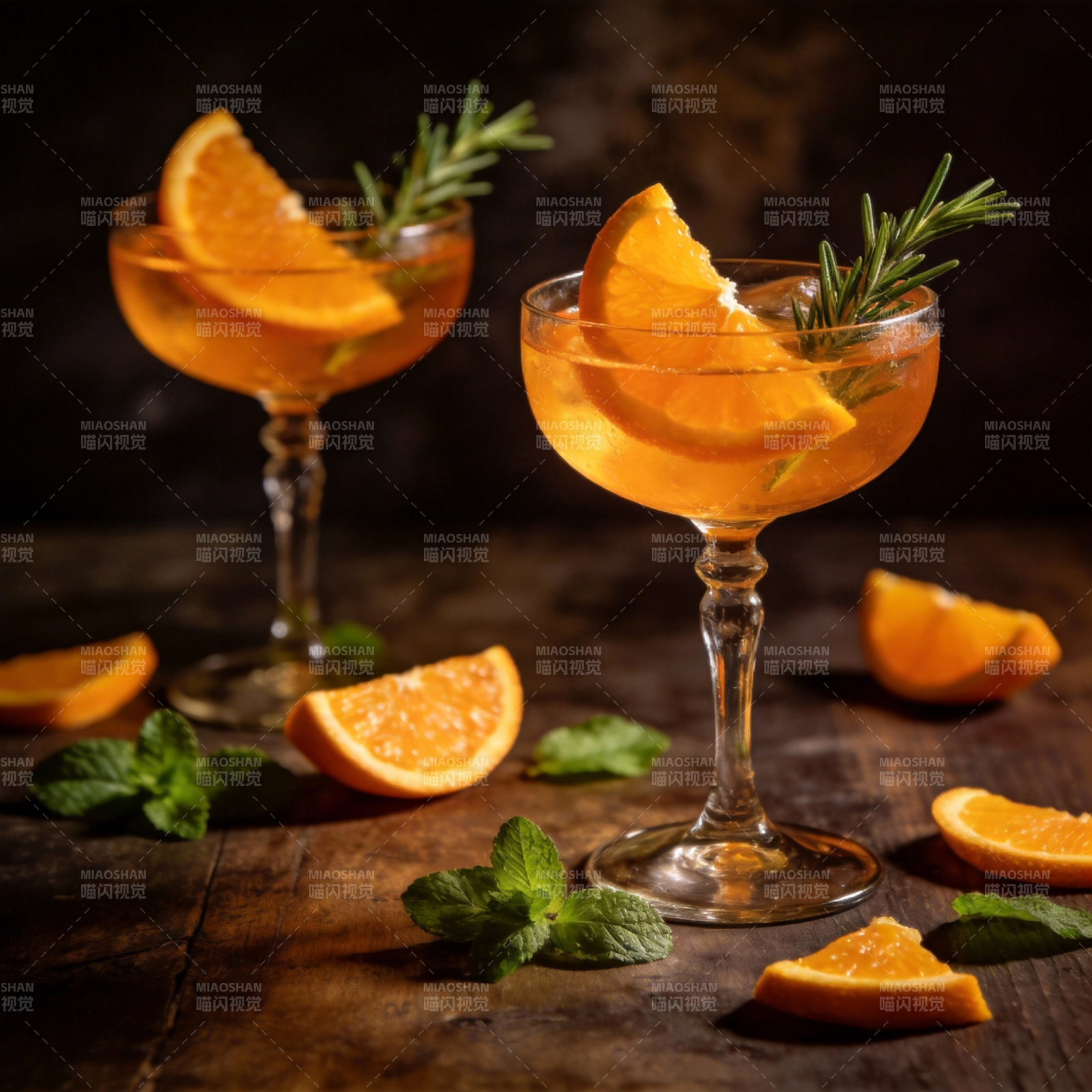 橙香鸡尾酒图片