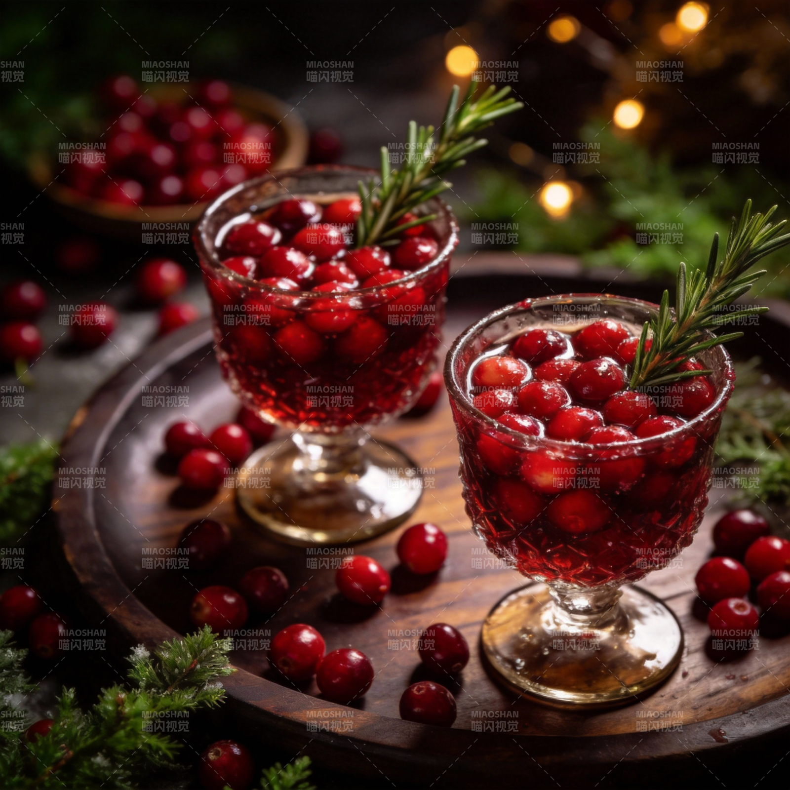 圣诞蔓越莓酒图片