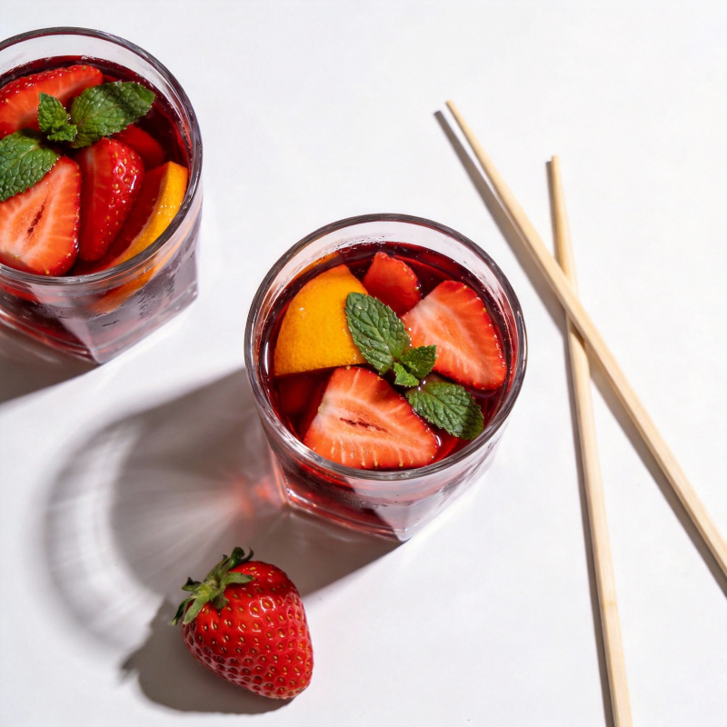 草莓果饮清凉一夏图片