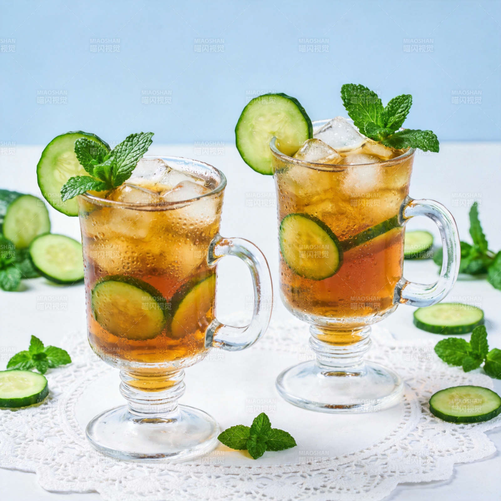 清爽黄瓜薄荷饮图片