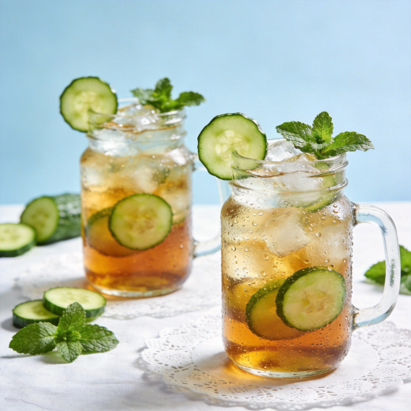 清爽黄瓜薄荷饮图片