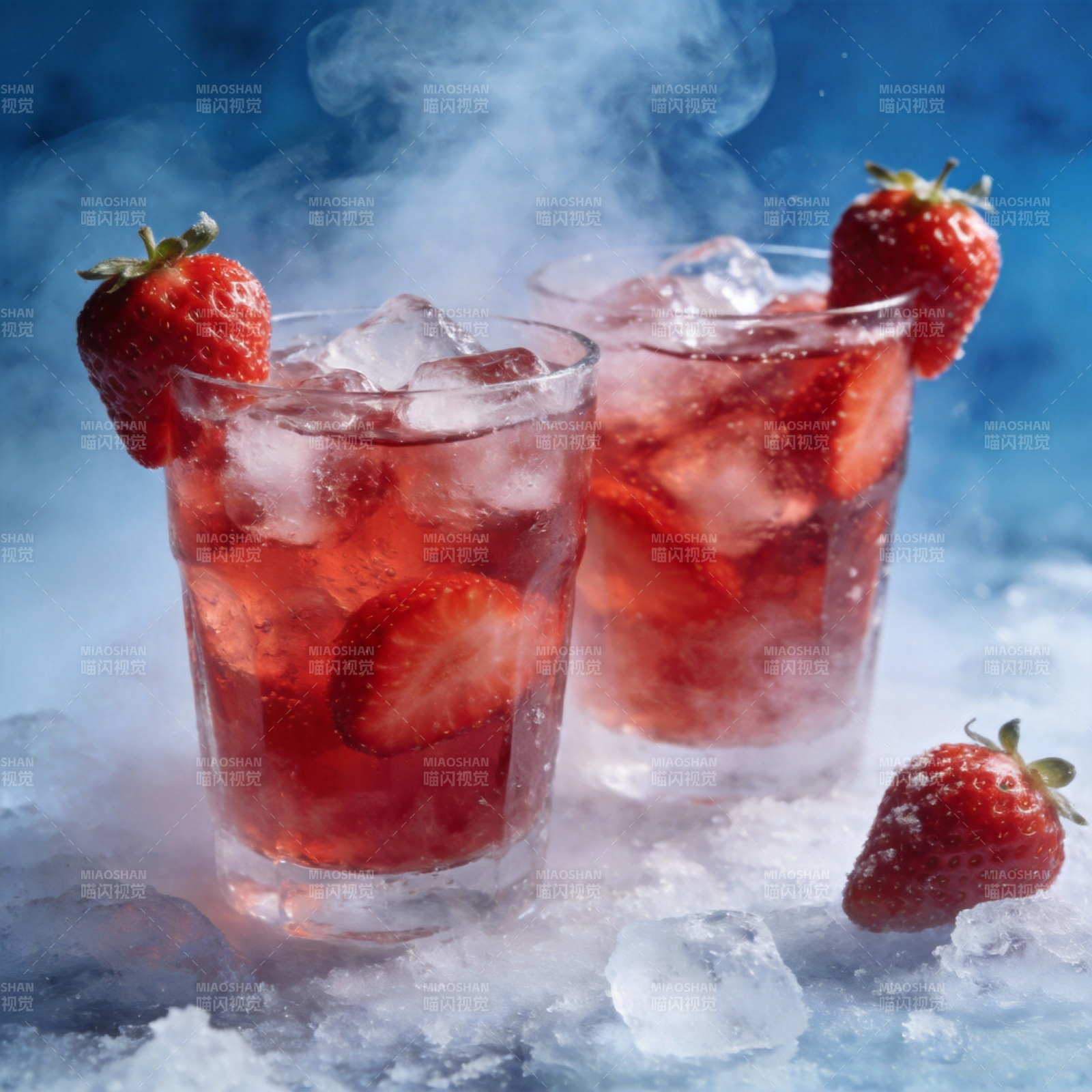 草莓冰饮 清凉一夏图片