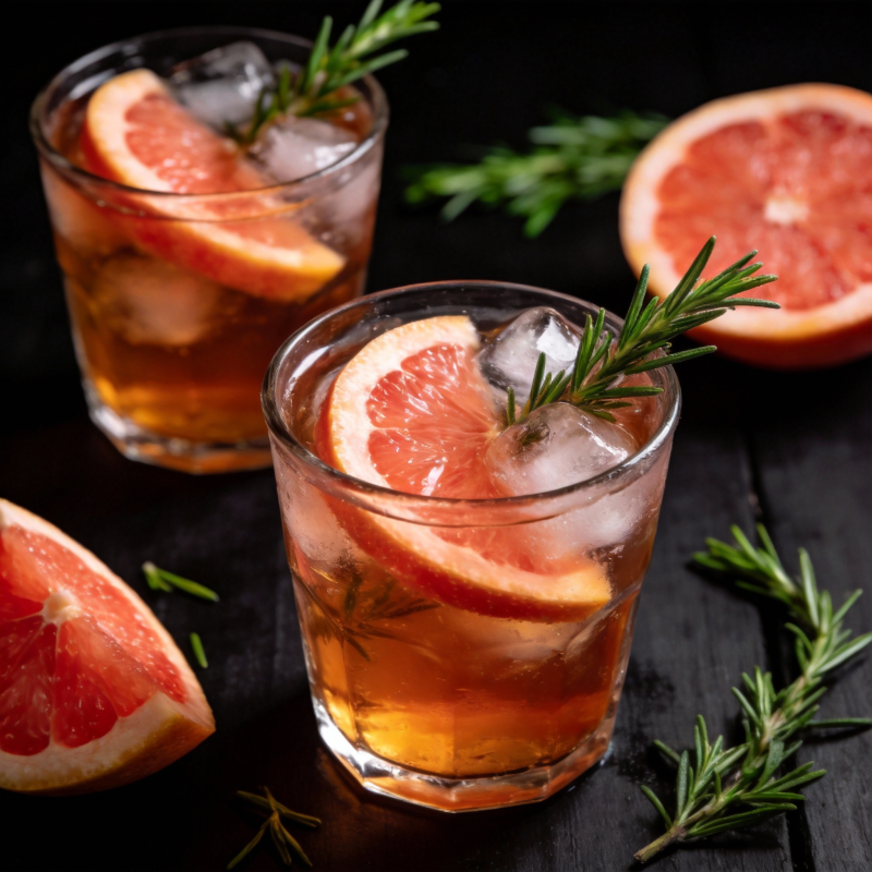 血橙迷迭香鸡尾酒图片
