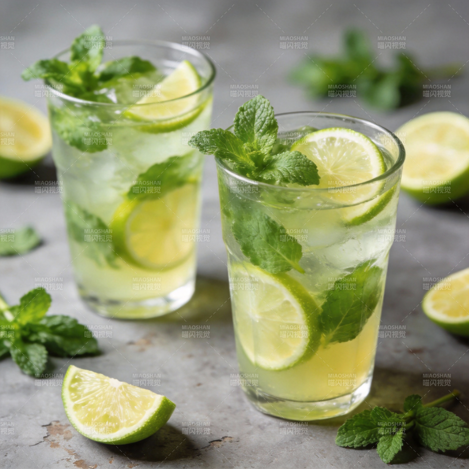 清凉薄荷柠檬饮图片