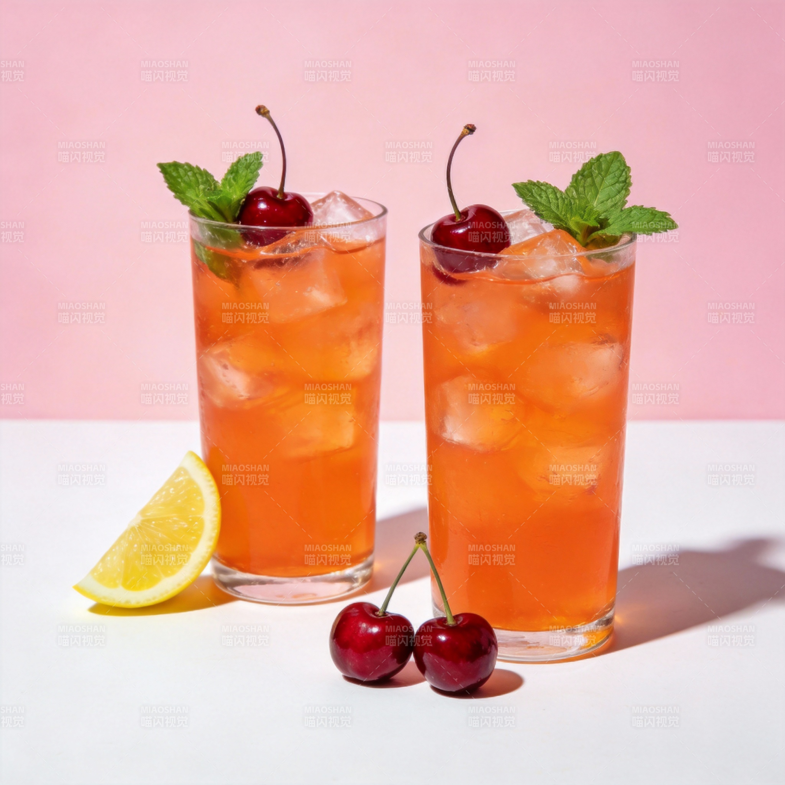 樱桃冰茶 清爽一夏图片