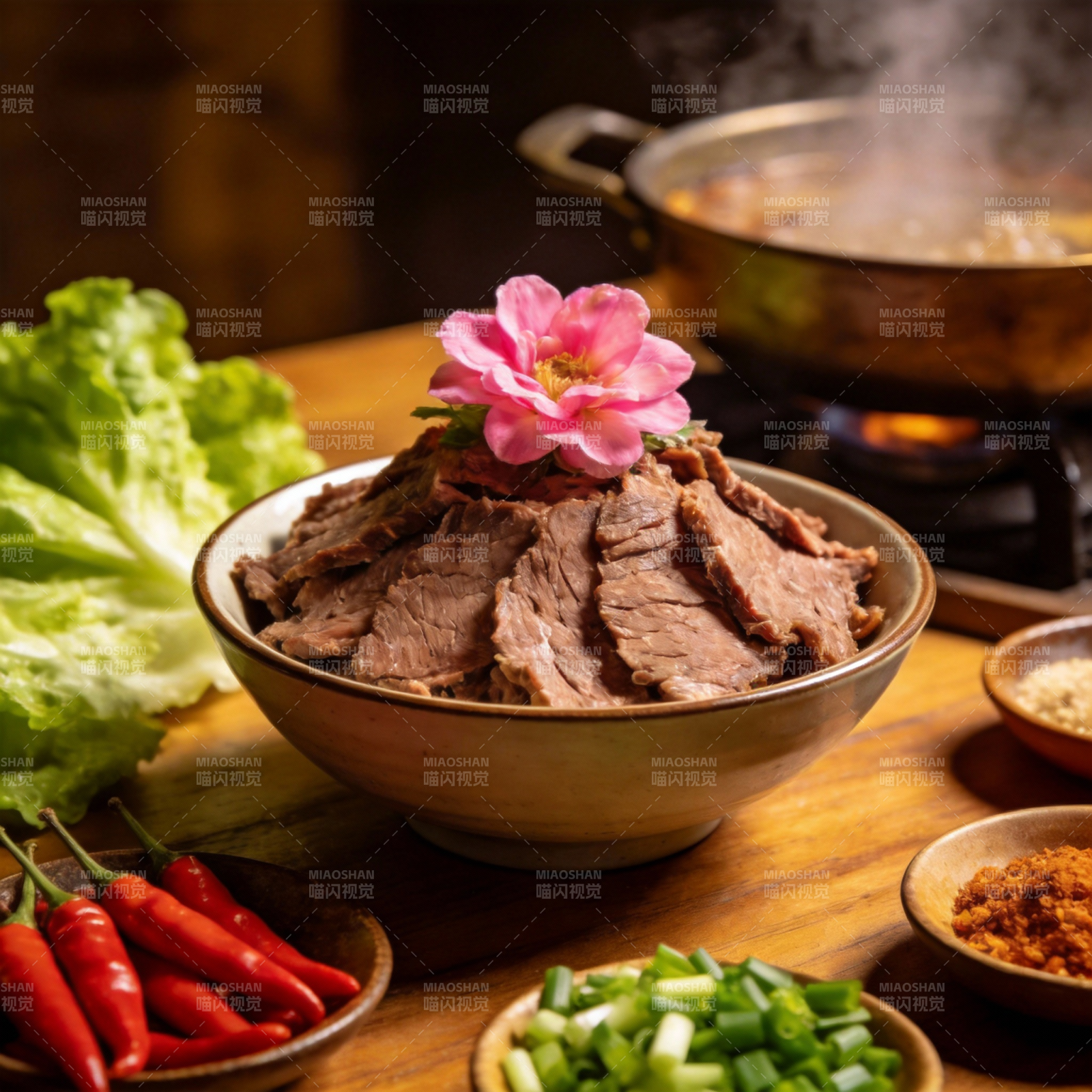牛肉火锅盛宴图片