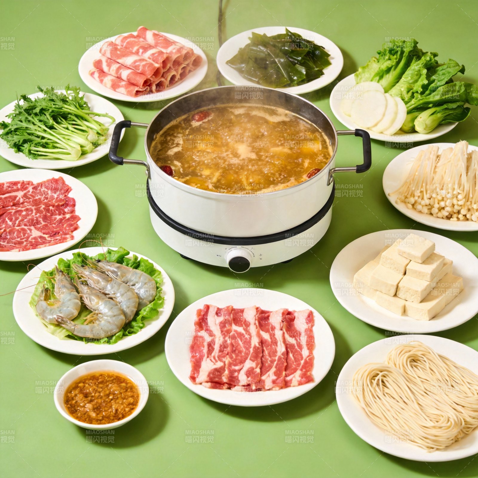 火锅食材盛宴图片