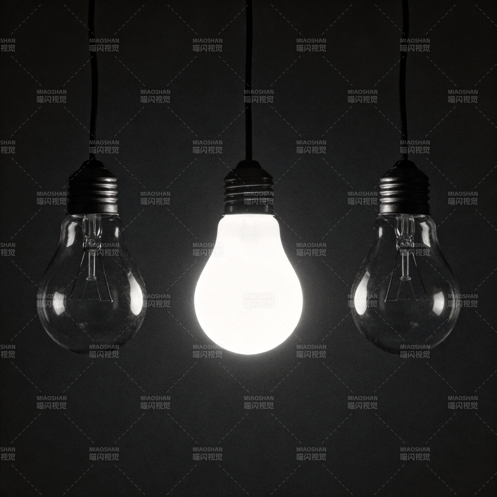 三灯悬垂 一亮两暗图片