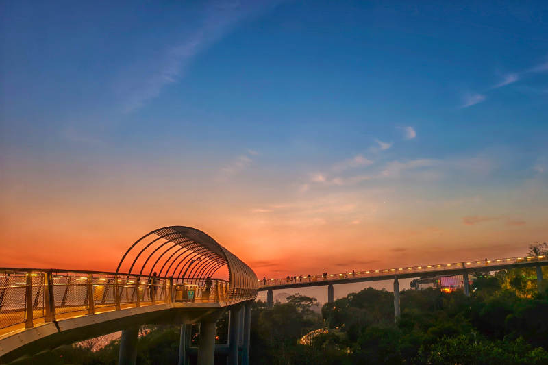厦门山海步道黄昏美景图片