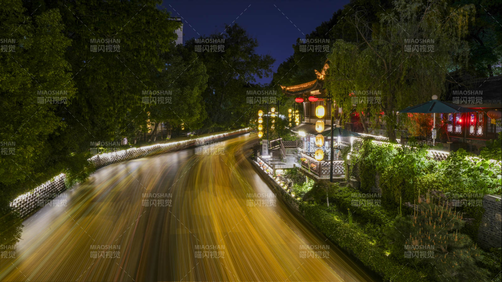 夜游秦淮河古镇图片