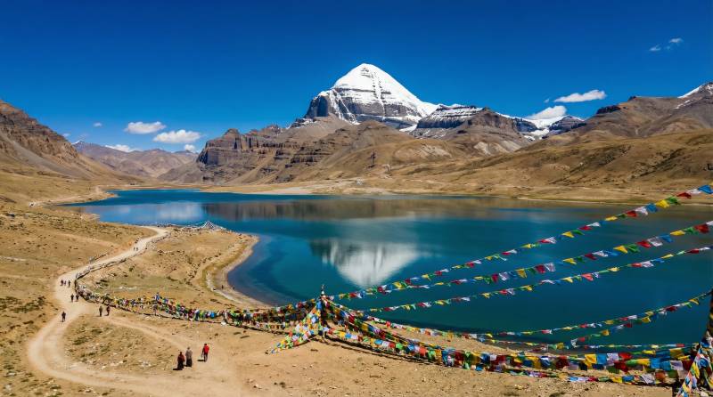 冈仁波齐圣湖风光图片