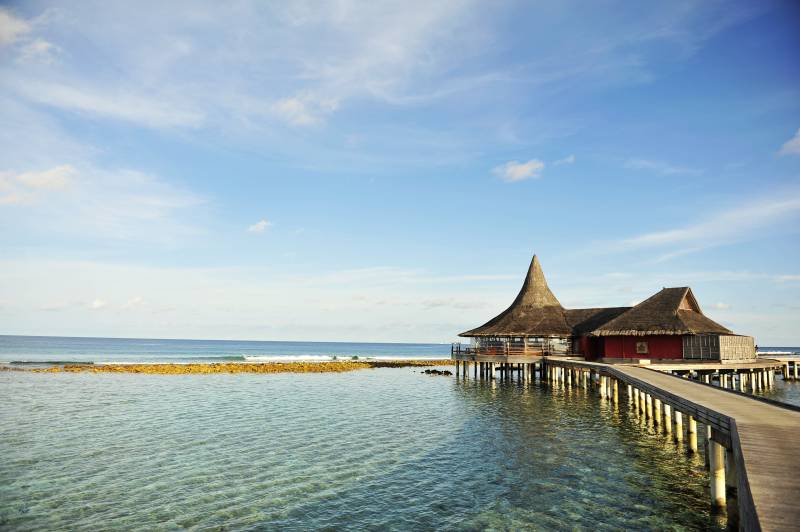 马尔代夫水上木屋风光图片