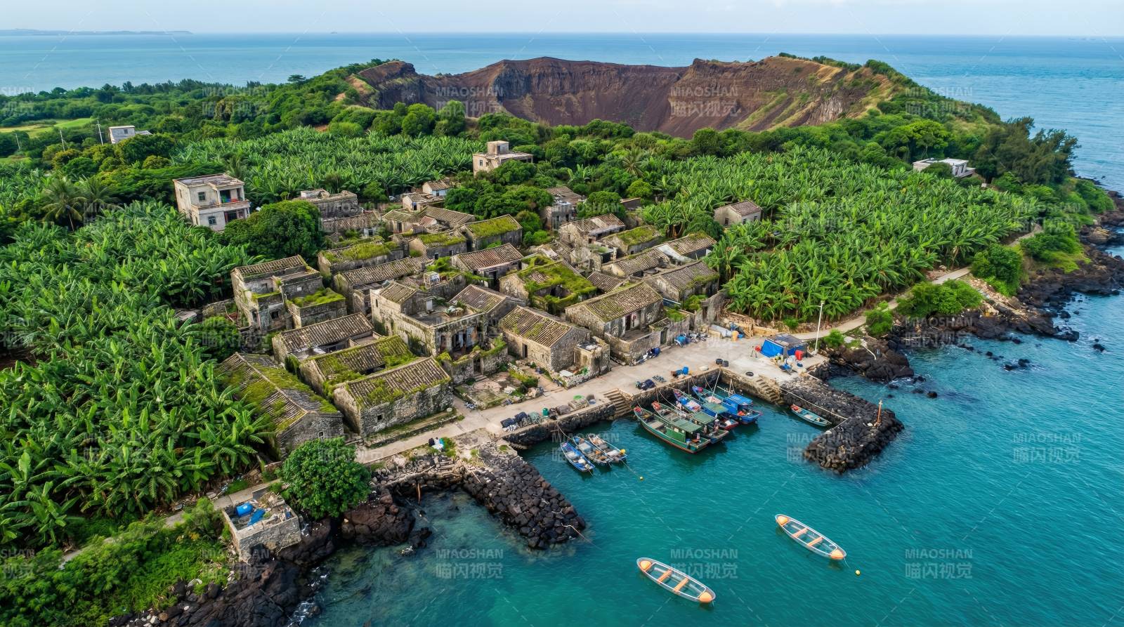 海岛古村风光图片