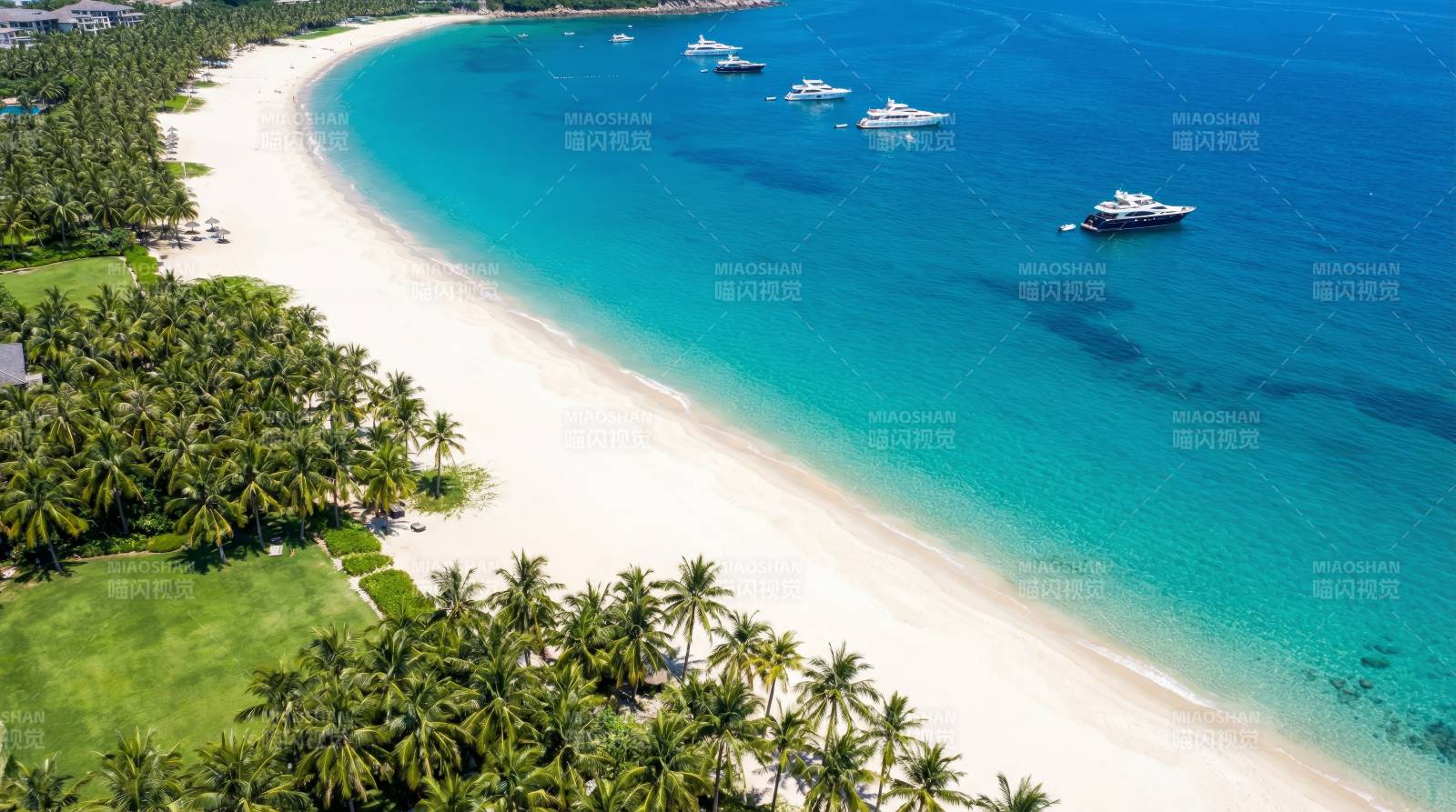 碧海白沙椰林风情图片