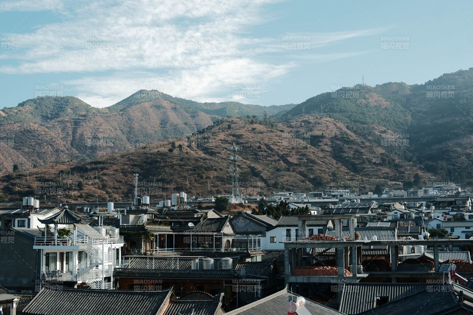 大理双廊古镇山城风光图片