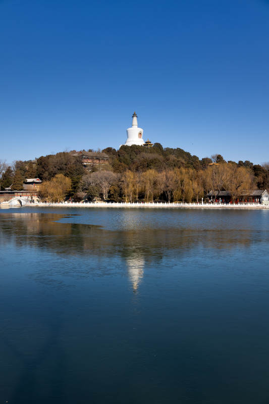 白塔映湖光 北海公园图片