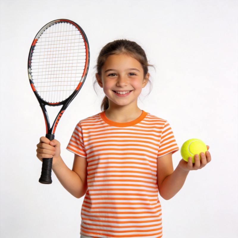 小女孩打网球图片