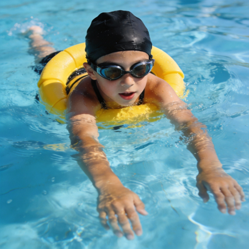 泳池中的快乐时光图片