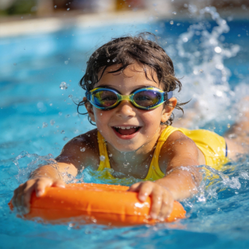 泳池里的快乐时光图片