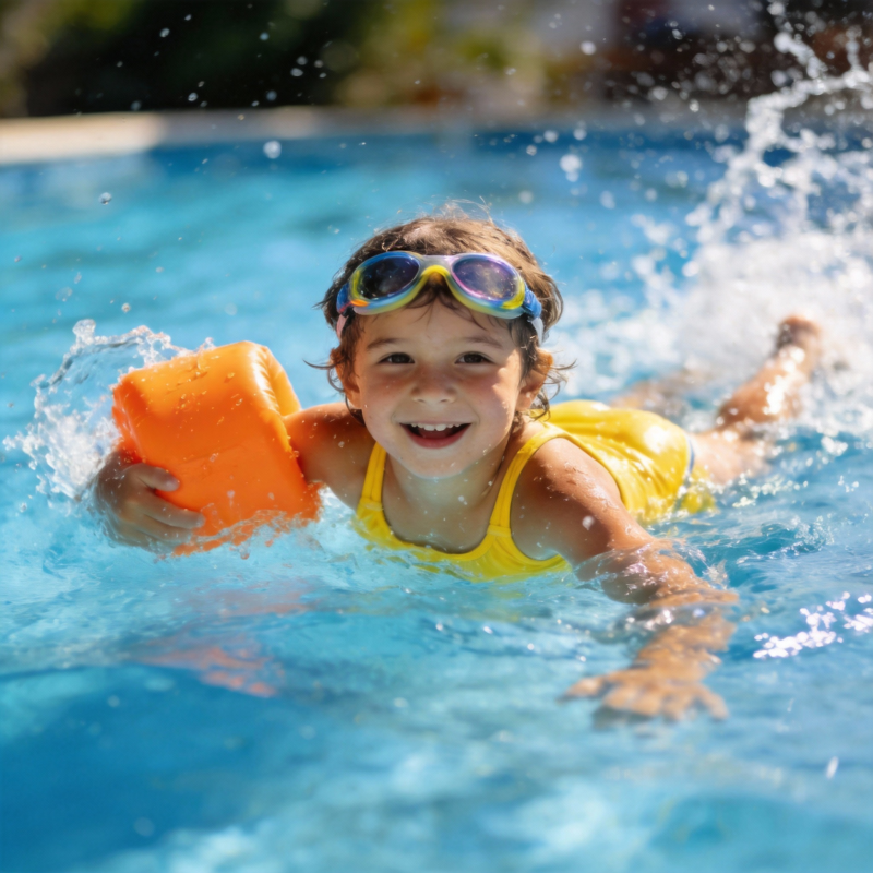 泳池嬉戏 快乐童年图片