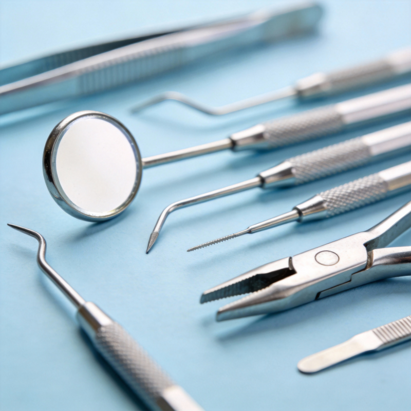 牙科工具特写图片