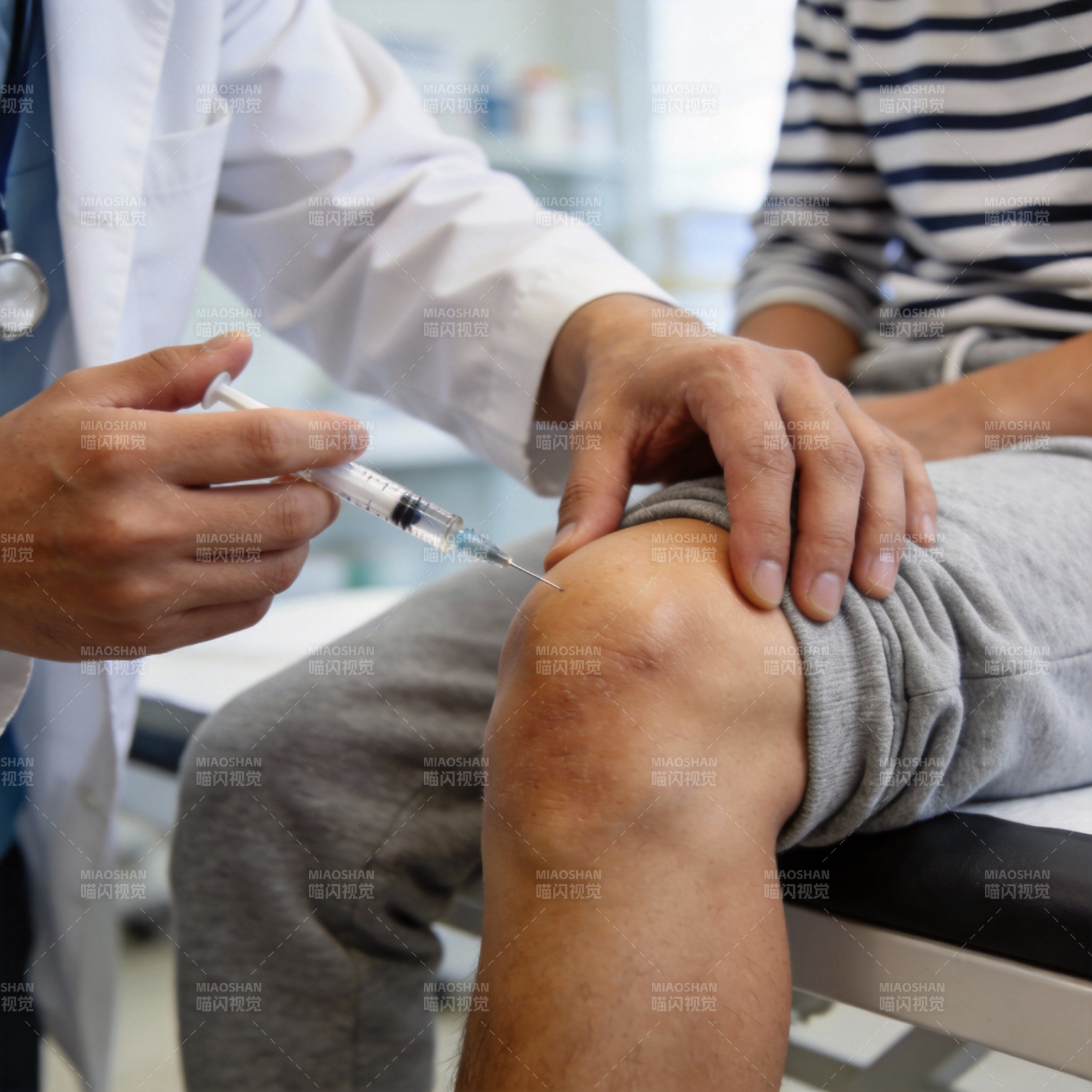 膝关节注射治疗图片