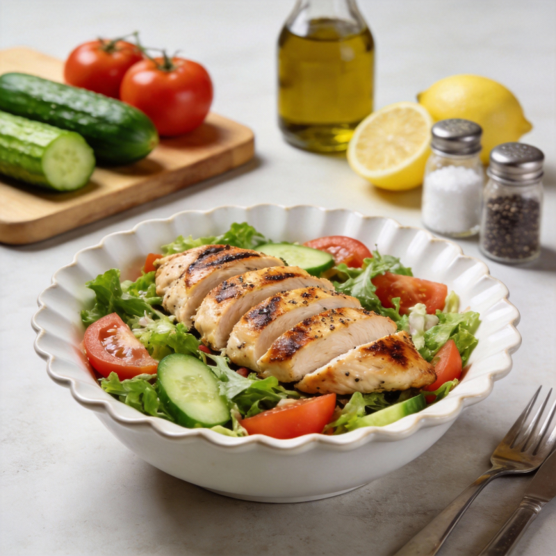 鸡肉沙拉配蔬菜图片