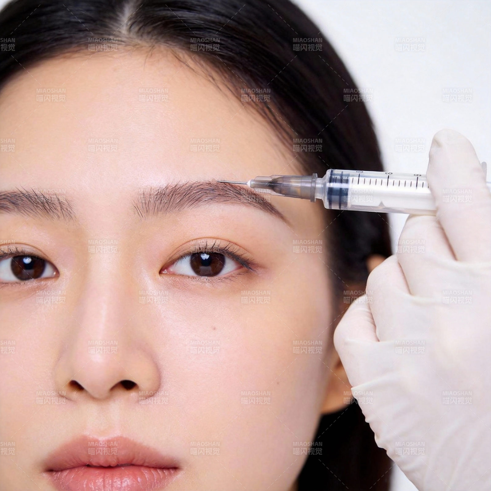 眉间注射美容图片