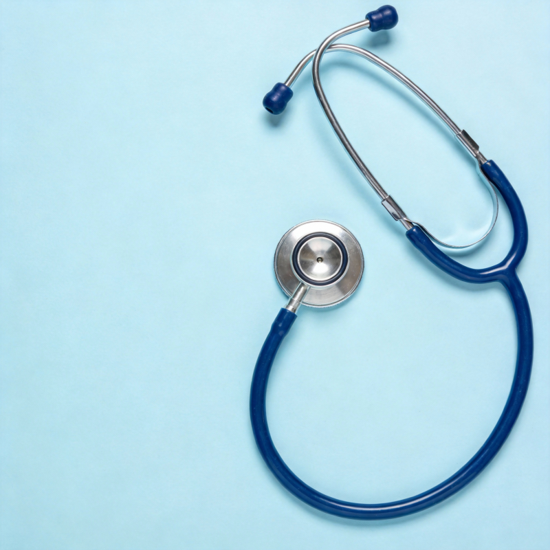 蓝色听诊器静置图图片