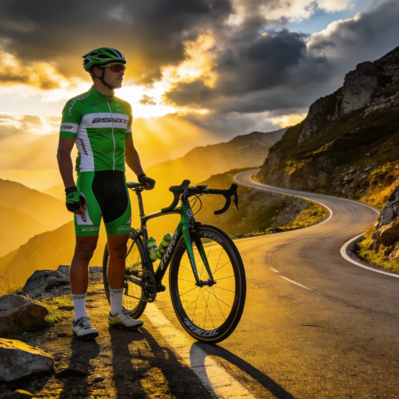 山间骑行 追光而行图片