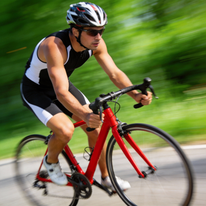 疾驰的骑行者图片