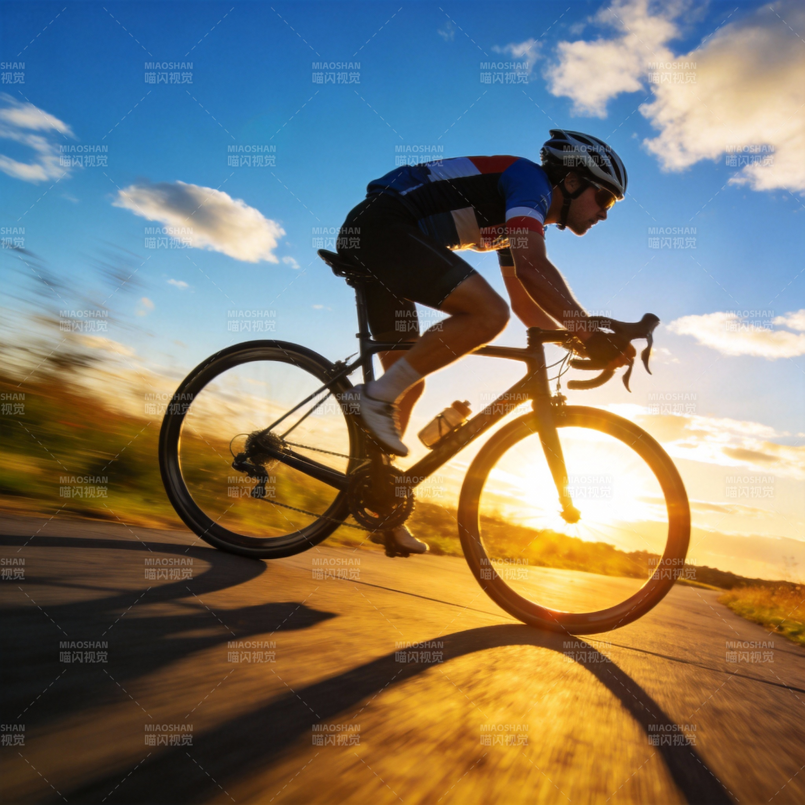 骑行追光图片