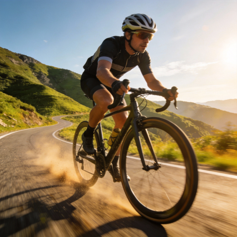 山道骑行 风驰电掣图片