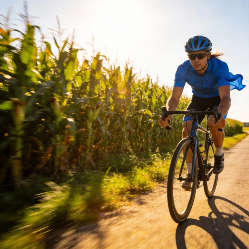 骑行在乡间小道图片