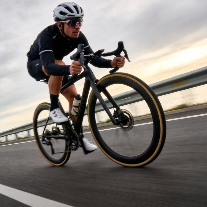 疾驰的骑行者图片