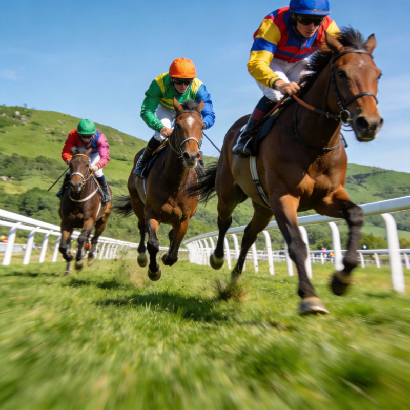 赛马冲刺瞬间图片