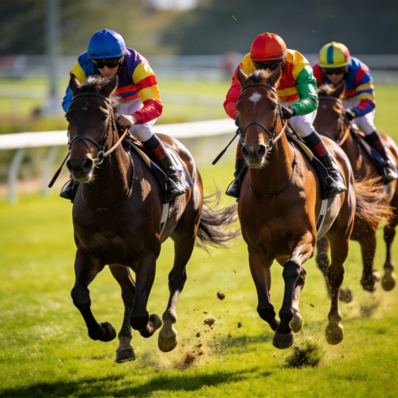 赛马冲刺瞬间图片