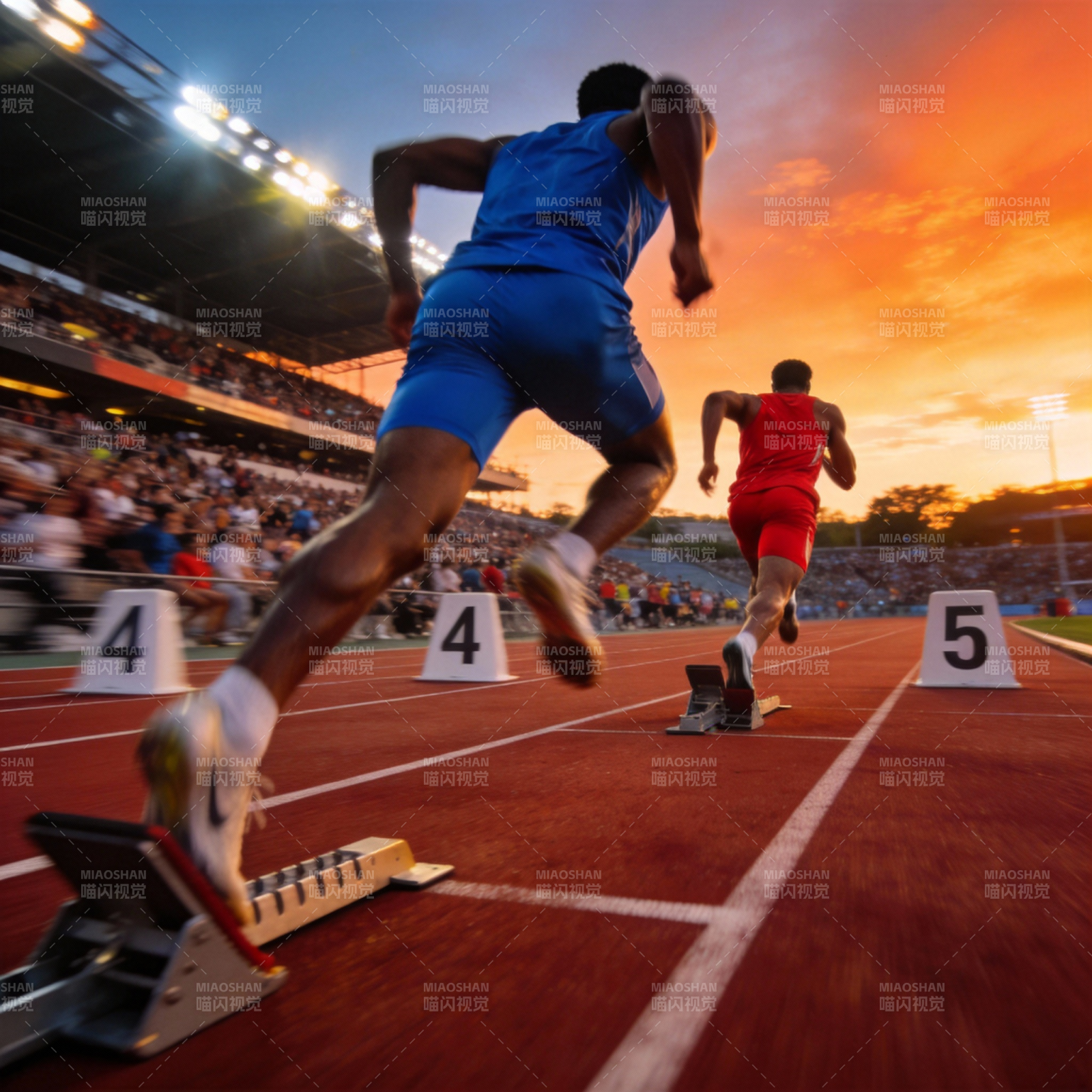 百米冲刺瞬间图片