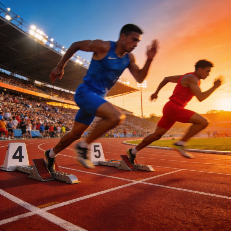 百米冲刺对决图片