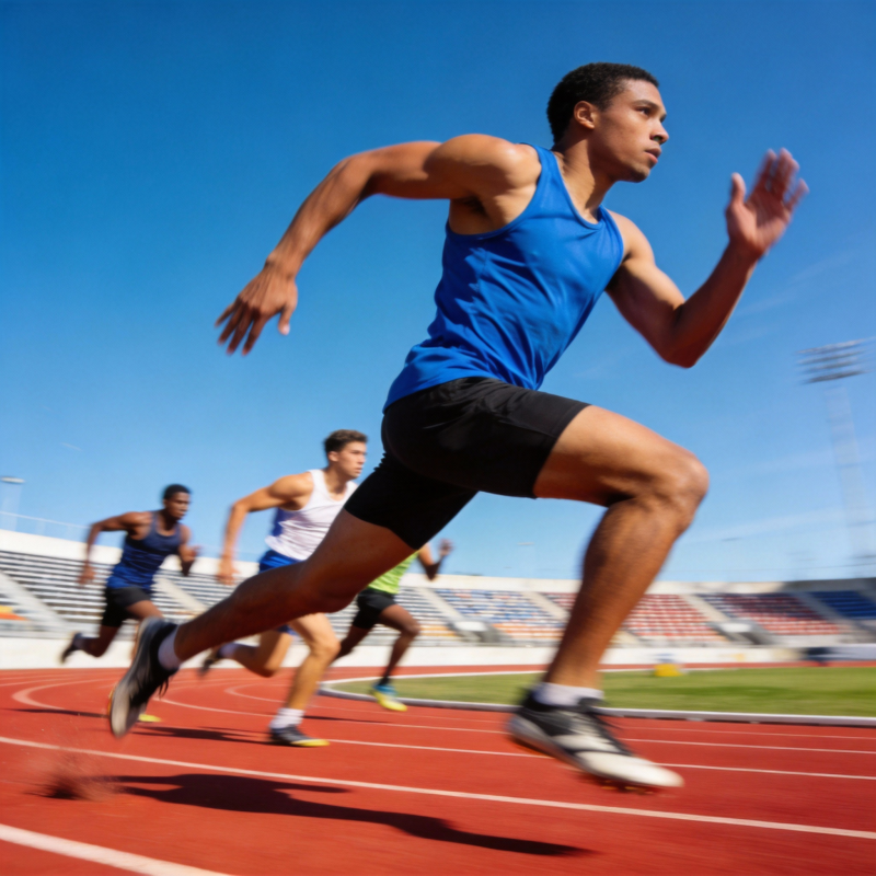百米冲刺瞬间图片