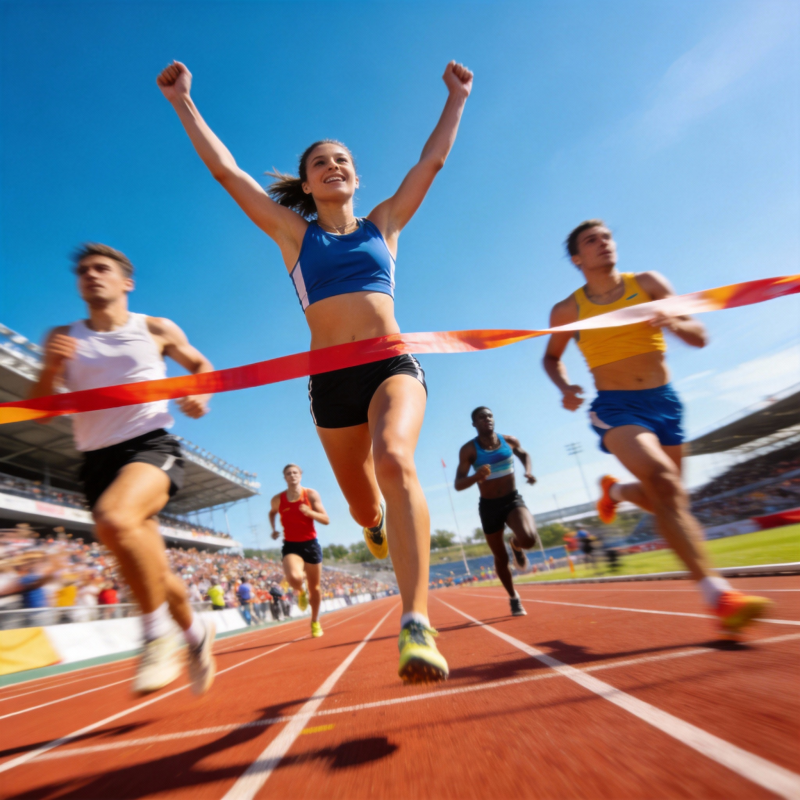 冲刺夺冠瞬间图片