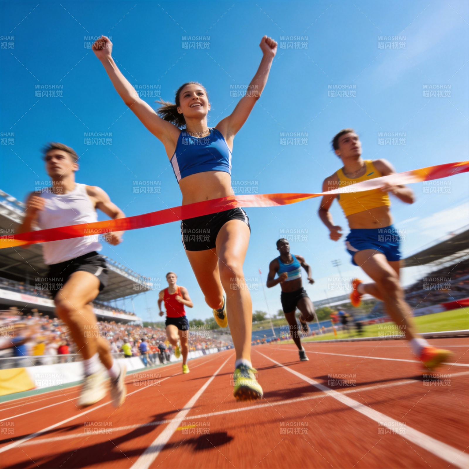 冲刺夺冠瞬间图片