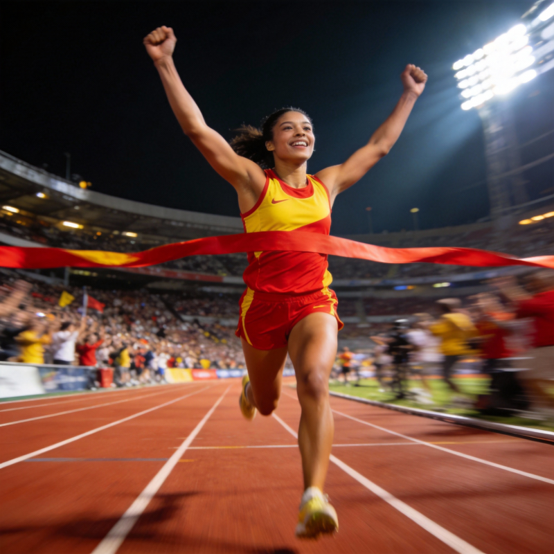 冲刺夺冠瞬间图片